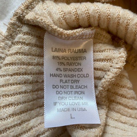 Laina Rauma Fuzzy Ribbed Sports Bra in Latte - Picture 5 of 6